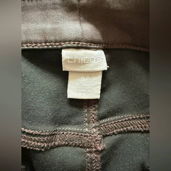 Chico’s Brown Coated Ankle Jean Size 12 - Picture 2 of 5